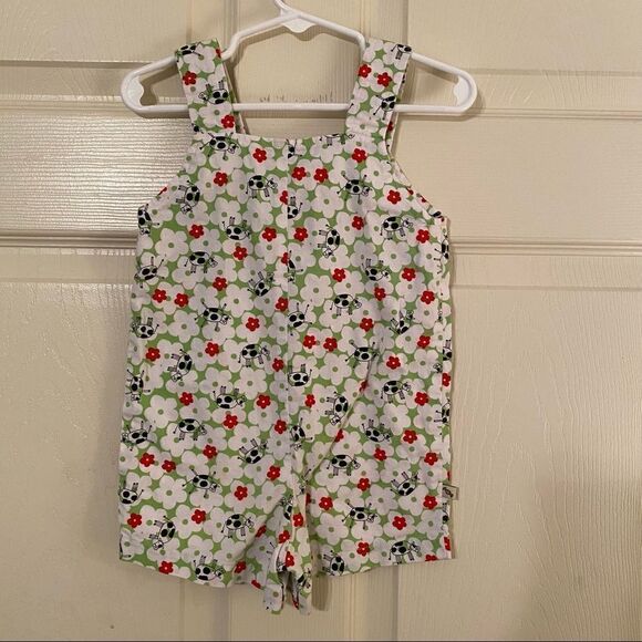 Coco bonbons Cow Moo Moo Shortalls - Picture 5 of 7